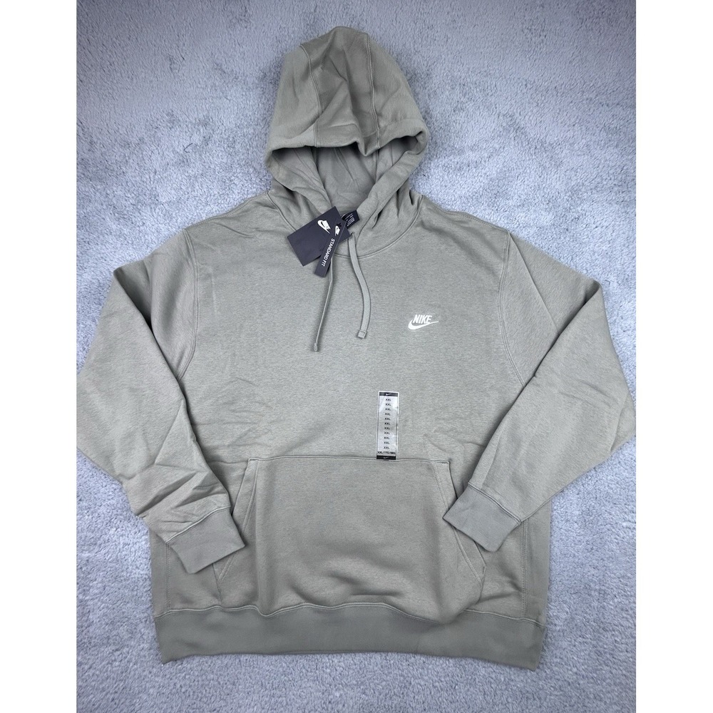 Nike Men's Sportswear Club Pullover Hoodie BV2654-320 Army Green Size XXL